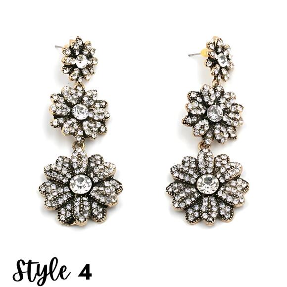 3 for $15 - Glam Earrings Collection Sparkly Drop Elegant Wedding Prom - Picture 8 of 15